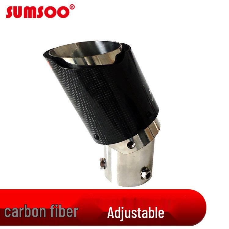 Adjustable Angle Downward Exhaust Pipe for 101mm Carbon Fiber Tailpipe Muffler