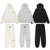 Herren Fleece-gefüttertes Hoodie Jogger Set Mit Samt Buchstaben Druck Lockerer Sitz Freizeit Outfit