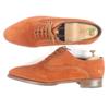 Great John Lobb Aston Martin Dress Shoes Plain Toe 7000 Last Terracotta Suede Leather Used