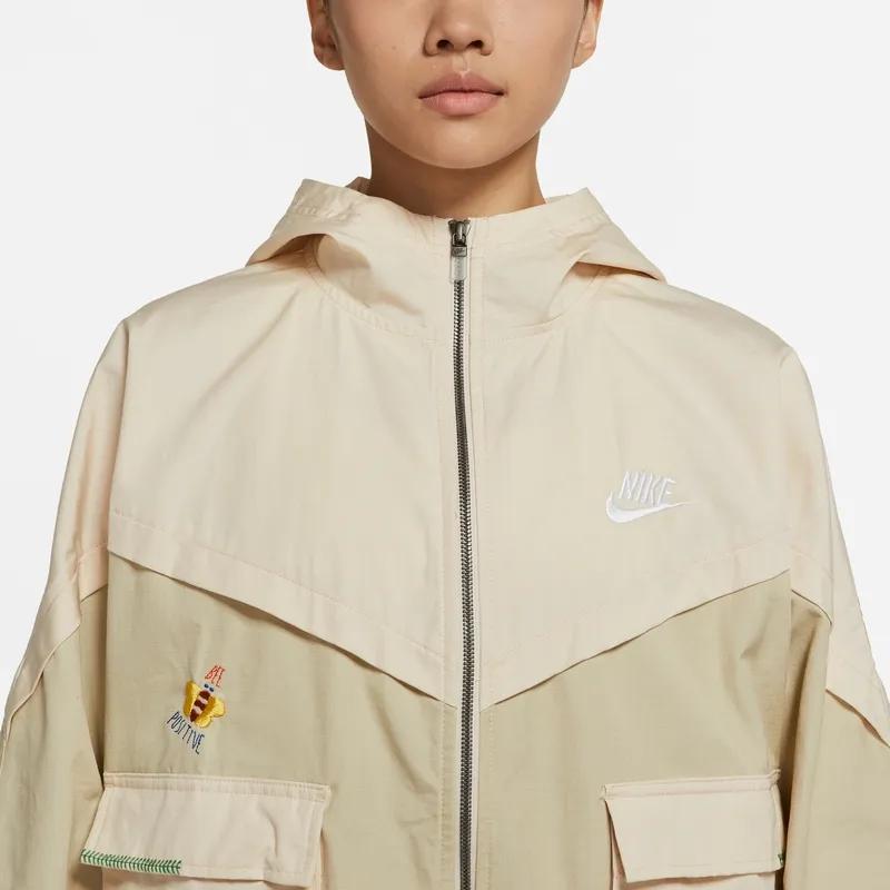 Nike Jackets Women's Ecru Hooded Moderate Other (Unisex) Jackets DM7909 228