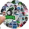 50 Pcs Waterproof Hacker Coding Stickers for Luggage, Guitars, Notebooks