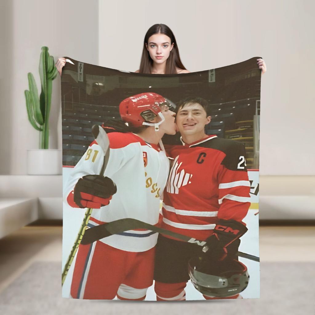 Heated Rivalry Movie Knitted Blankets Fleece Throw Blanket Bed Sofa Decoration Soft Warm Bedsprea