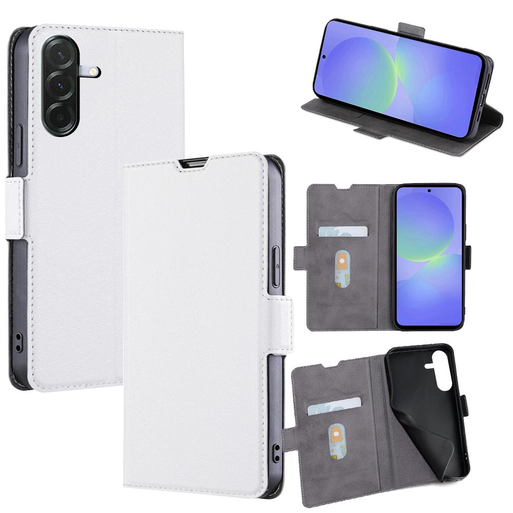 

For Samsung Galaxy A36 5G Case Card Holder PU Leather Phone Cover White