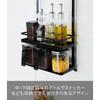 Yamazaki Range Hood Spice Rack 3-Tier Black, Tower 4837, -W27.5xD14xH57cm