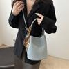 Stylish Korean Fashion Bucket Bag For Spring Summer 2024 In Black White Blue Yellow Colors