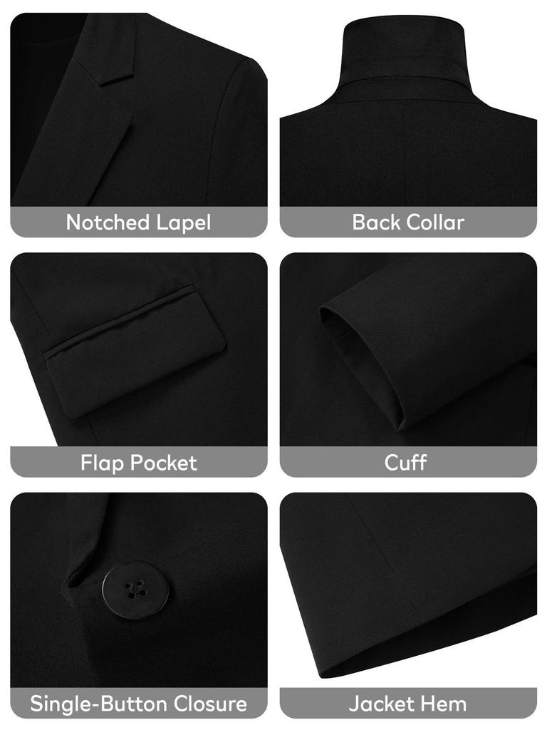 2025 European Slim Fit Women's Solid Color Long Sleeve Single Button Casual Blazer
