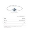 MODIAN 925 Silver Vintage Blue & Clear Zirconia Eyes Bracelet Stackable Vacation Link Chain Bracelets For Women Jewelry
