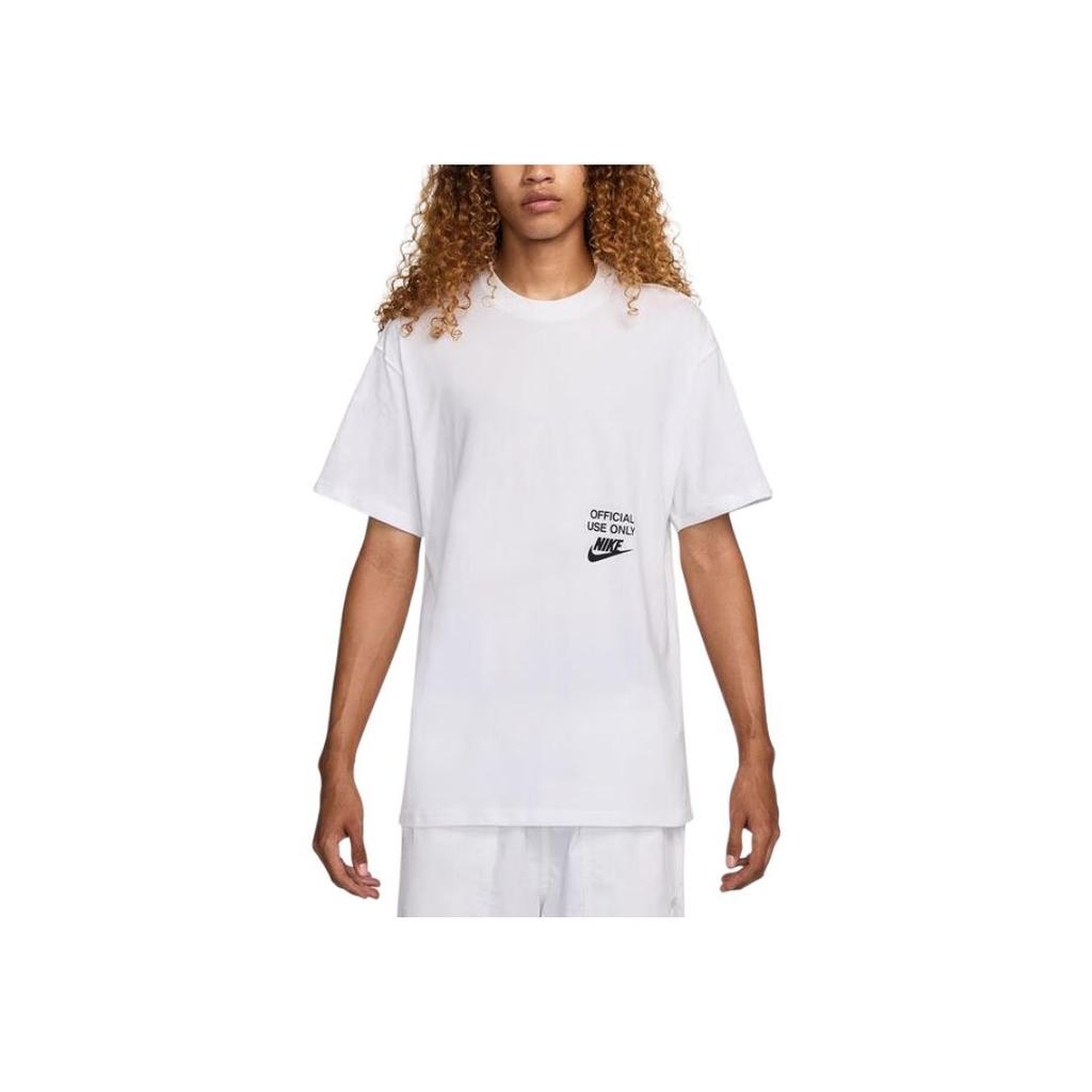 Nike Sportswear As U Nsw Tee M90 Oc Remix Fashion Simple Round Neck Pullover Solid Color Short Sleeve T-Shirt Men Tops White HJ0775100
