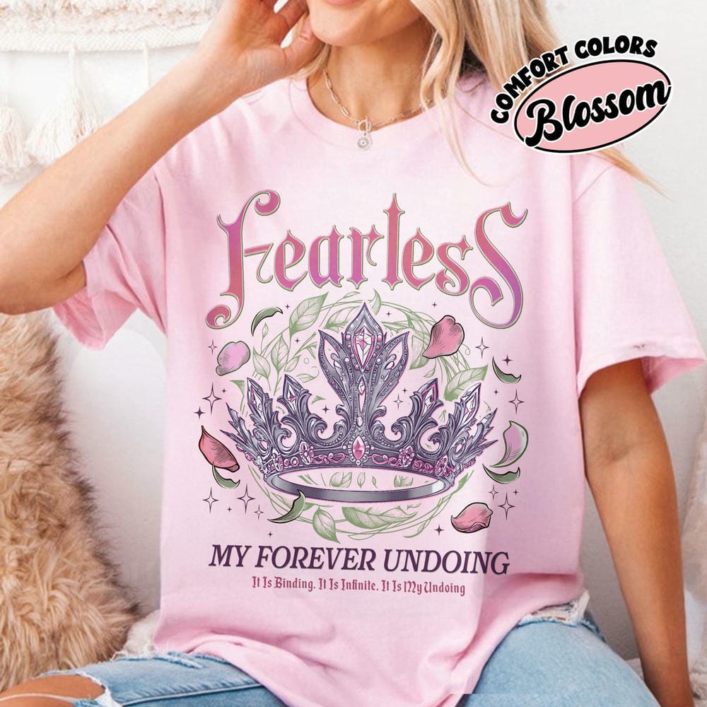 Dámské ležérní nebojácné knižní pohodlné unisex tričko inspirované Lauren Roberts Fantasy Powerless Book Vtipné outfitové tričko Streetwear