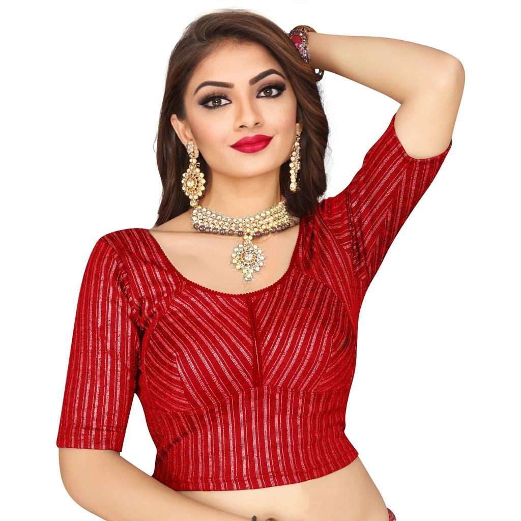 Indian Women Party Wear Ethnic Choli Beautiful Ready To Wear Laycra Blend Blouse