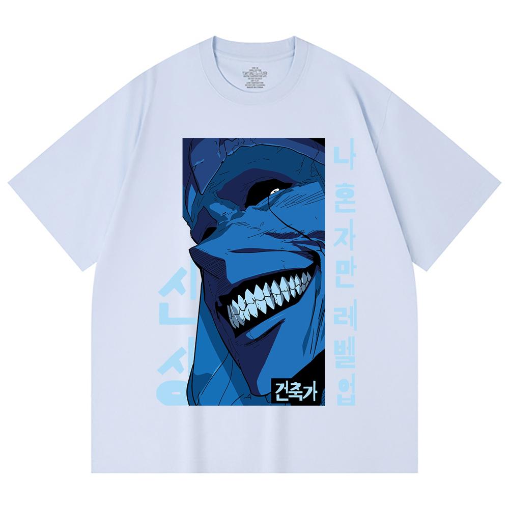 230 Gsm 100% Cotton Solo Leveling V16 Print Unisex Heavy Cotton T Shirt