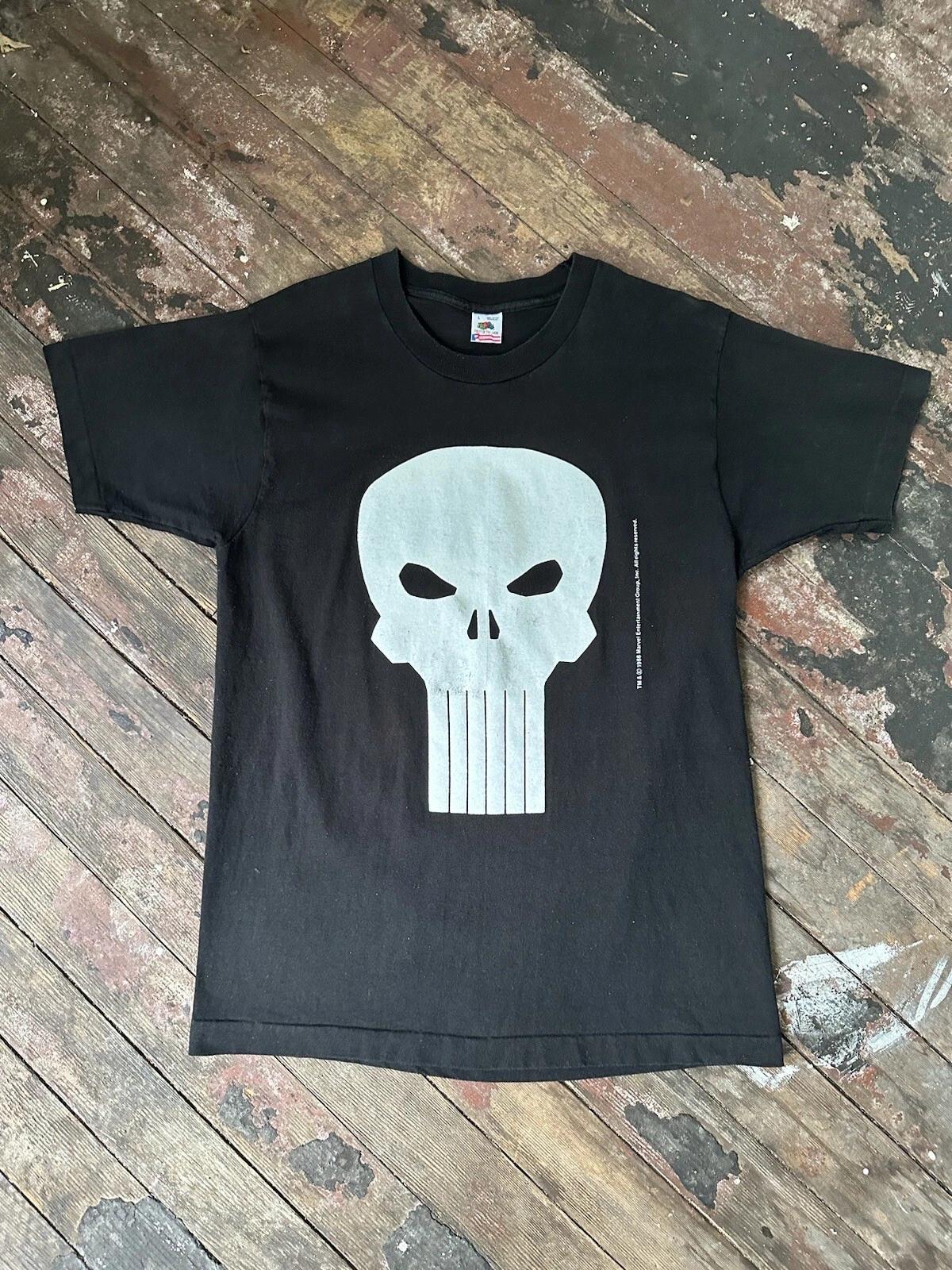 Vintage Punisher T Shirt Men’s XL Marvel Skull 80’s 4XL