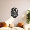 Black Metal Sunflower Wall Art Bee Decor Hollow Elliptic Hanging Sign Modern Farmhouse Home Living Room Bedroom Kitchen 8.6x11.8in