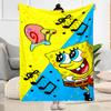 Spongebob And Snail Adventure Flannel Blanket-Soft and Suitable for Sofas,Beds,Offices,Travel,All Seasons,Great Gift for Holidays and Birthdays.