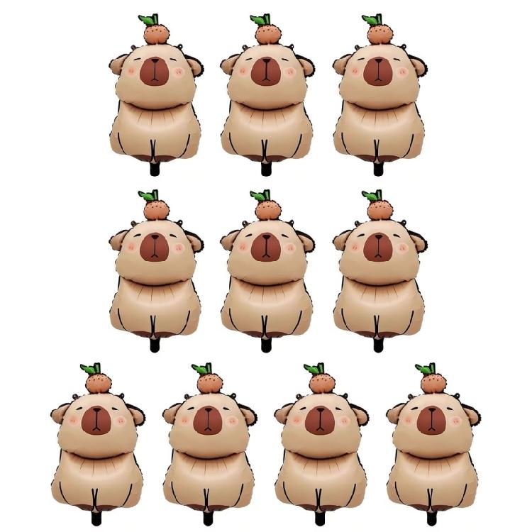 Set Of 10 Portable Capybara Balloons Festival Decoration For Festival Occasion And Happy Gatherings Easy To Use