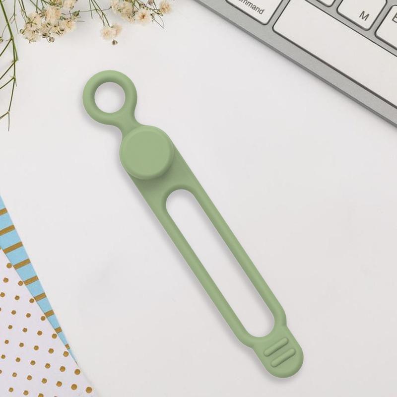 5 Pieces Cord Ties Silicone Cable Wire Ties Buckle Design Reusable Soft Cord Wraps for Kitchen Appliance Cord USB Charging Cable