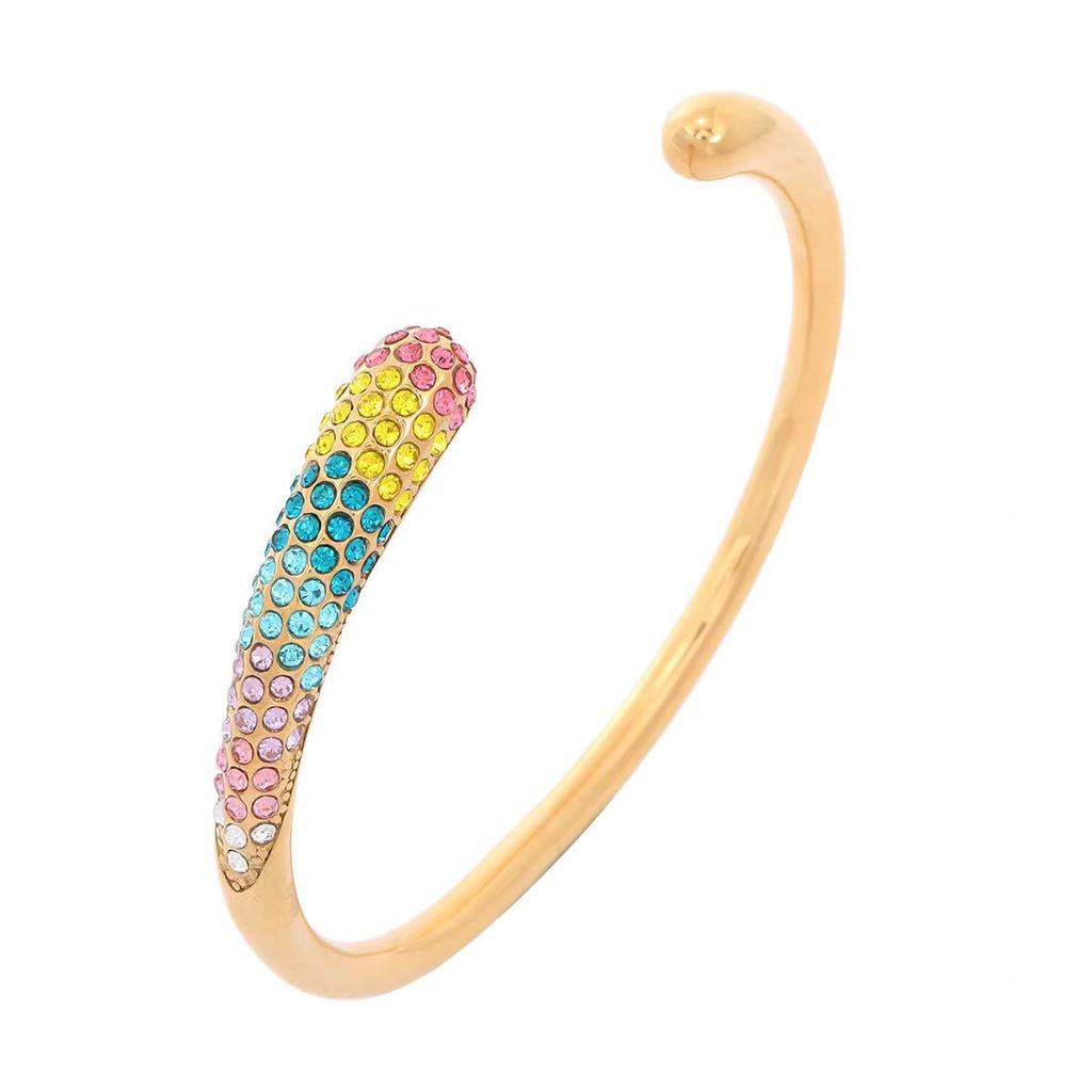 Super Flash Full Diamond Pearl Opening Bracelet Fashionable Versatile Bracelet High-End Women'S Light Luxury Niche Jewelry