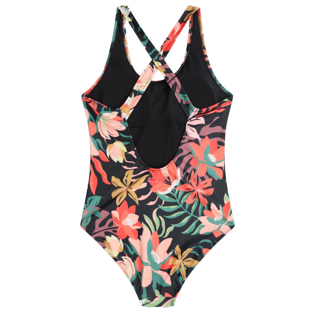 Animal Womens/Ladies Mia Leafy Floral Cross Back One Piece Swimsuit