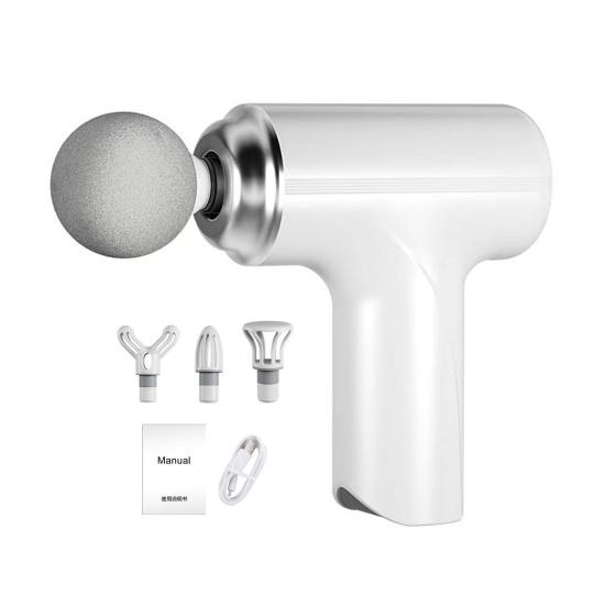 DYS Mini Fascia Massager, Electric Percussion Massager with 4 Massage Heads, Portable Device for Deep Muscle Relaxation