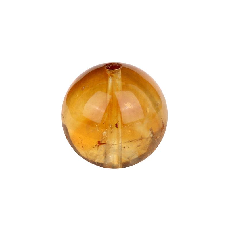 Natural Yellow Topaz & Citrine Crystal Round Bead Bracelet with Azeztulite for DIY Beading Accessories