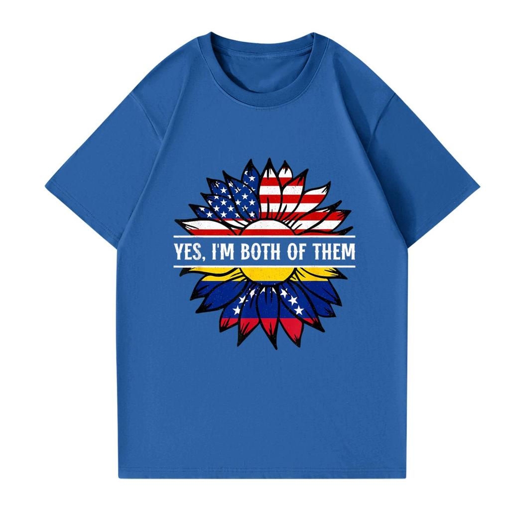 Modisches rundhalsiges lässiges bedrucktes kurzärmeliges T-Shirt Top für Damen und Herren