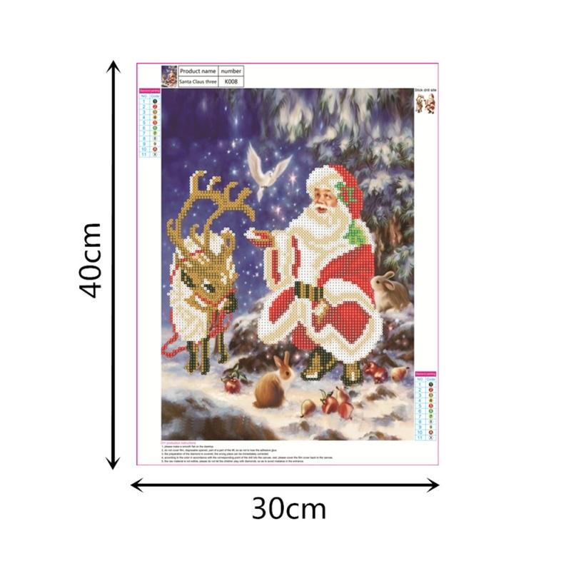Santa Claus Diamond Embroidery Mosaic Crystal 5D Cross Stitch Diamond Painting DIY Wall Sticker