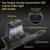 LED License Plate Light With License Plate Holder Bracket Mount Steel Metal Trailer License Plate Bracket ABS Housing PC Lens For Boat Trailer Truck