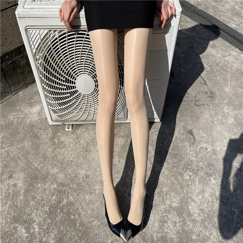 

E Horse Oil Women Stockings Tights Shiny Sexy Satin Shappantyhose Summer Thin Legs Socks Anti Hook Smoothly Nightclub Hosiery One Size