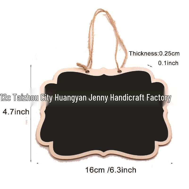 Double-Sided Rustic Chalkboard Pendant Ornament Sign for Weddings and Birthdays