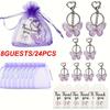 Purple Butterfly Keychain Bag Charm – Perfect Party Favor or Gift for Birthdays and Christenings