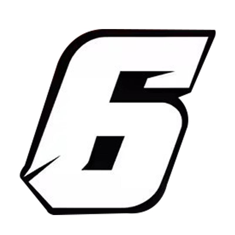1PC Motorcycle Reflective Sticker,Helmet Decoration,Waterproof And Wear-Resistant,Arabic Numeral Sticker,Motorcycle Accessories