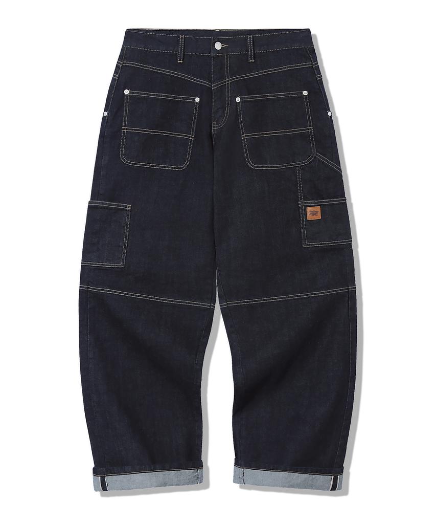 TRILLION Reverse Carpenter Selvedge Wide Denim Pants [Indigo]