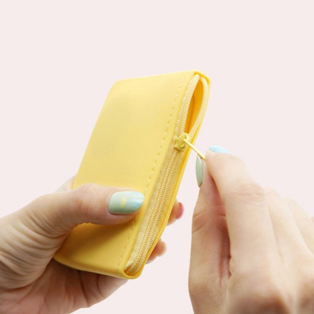 New Multifunction Rectangular Wallet Zipper Space Saving Travel Pouch Waterproof Silicone Cosmetic Bag Women Girls