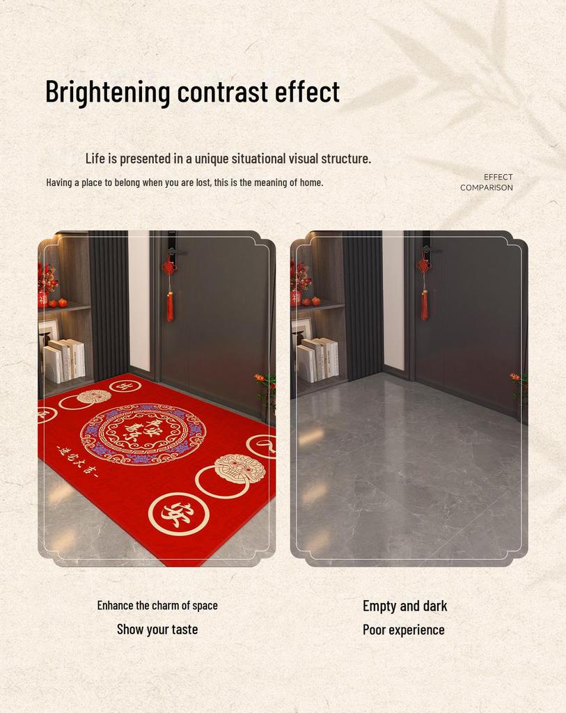 2024 High-End Non-Slip, Dirt-Resistant Entrance Door Mat - Cuttable & Thickened Design