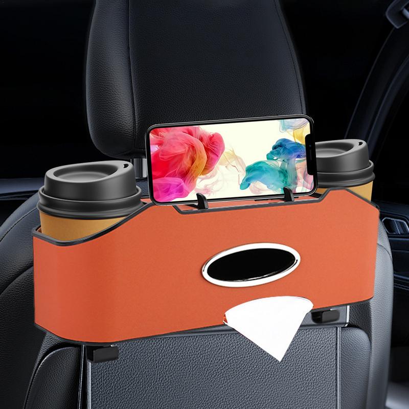 Car Backseat Organizer With Hook Portable Vehicle Backseat Holder Auto Storage Pockets Car Seat Back Organizer For Travel