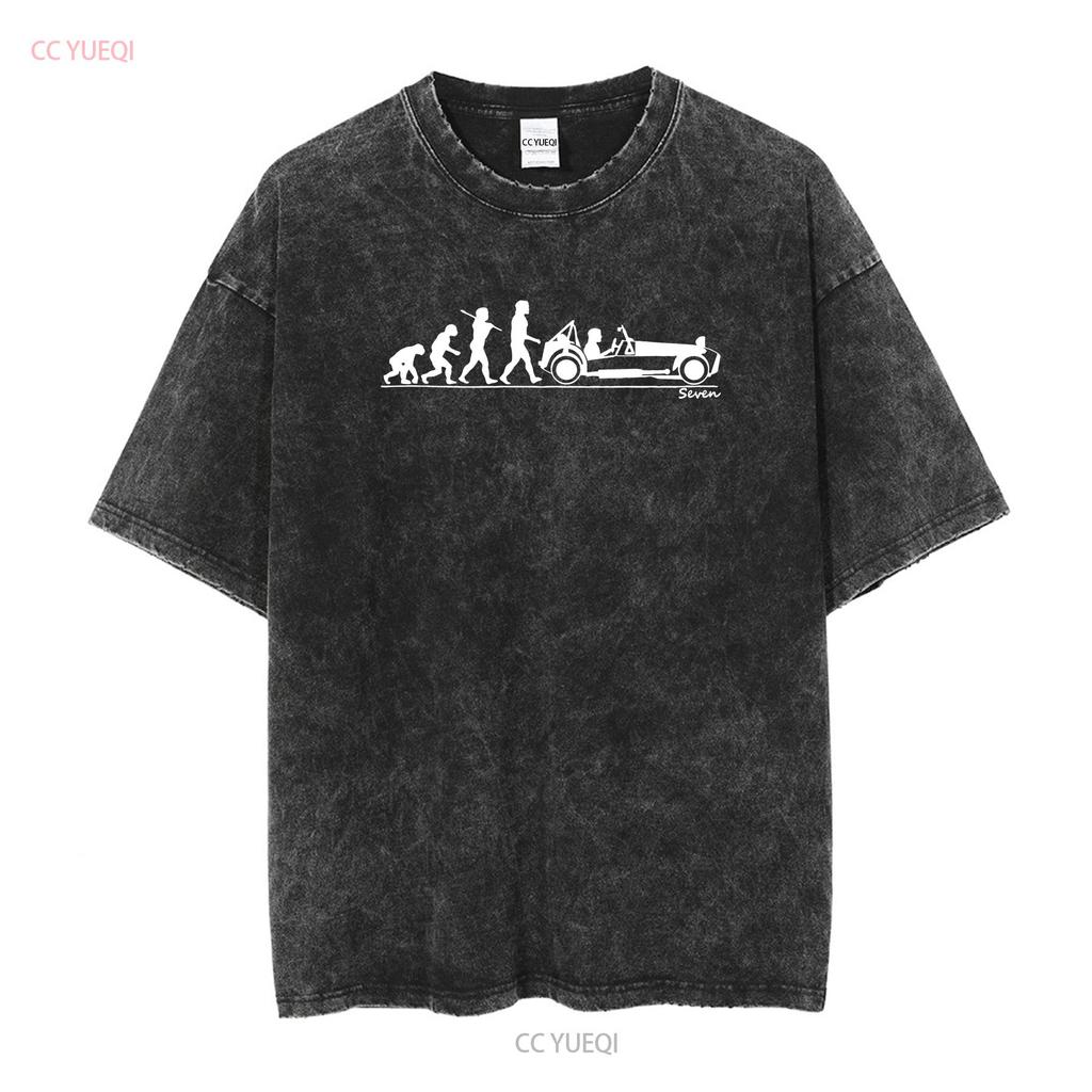 Caterham Seven 7 Evoluzione dell'Uomo T Shirt vintage Lavato uomo Casual Morbido Leggermente Comodo moda Versatile Unisex