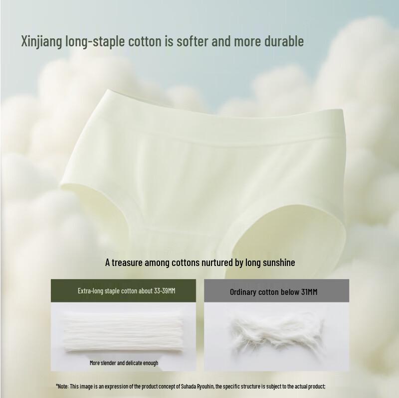 Suji Liangpin Women's Seamless Low-Rise Cotton Underwear