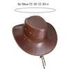 Gentleman Ethnic Style Western Cowboy Hat Wide Brim Polyester Knight Hat Roll Brim Black/brown Cowgirl Jazz Hat Sun Protection
