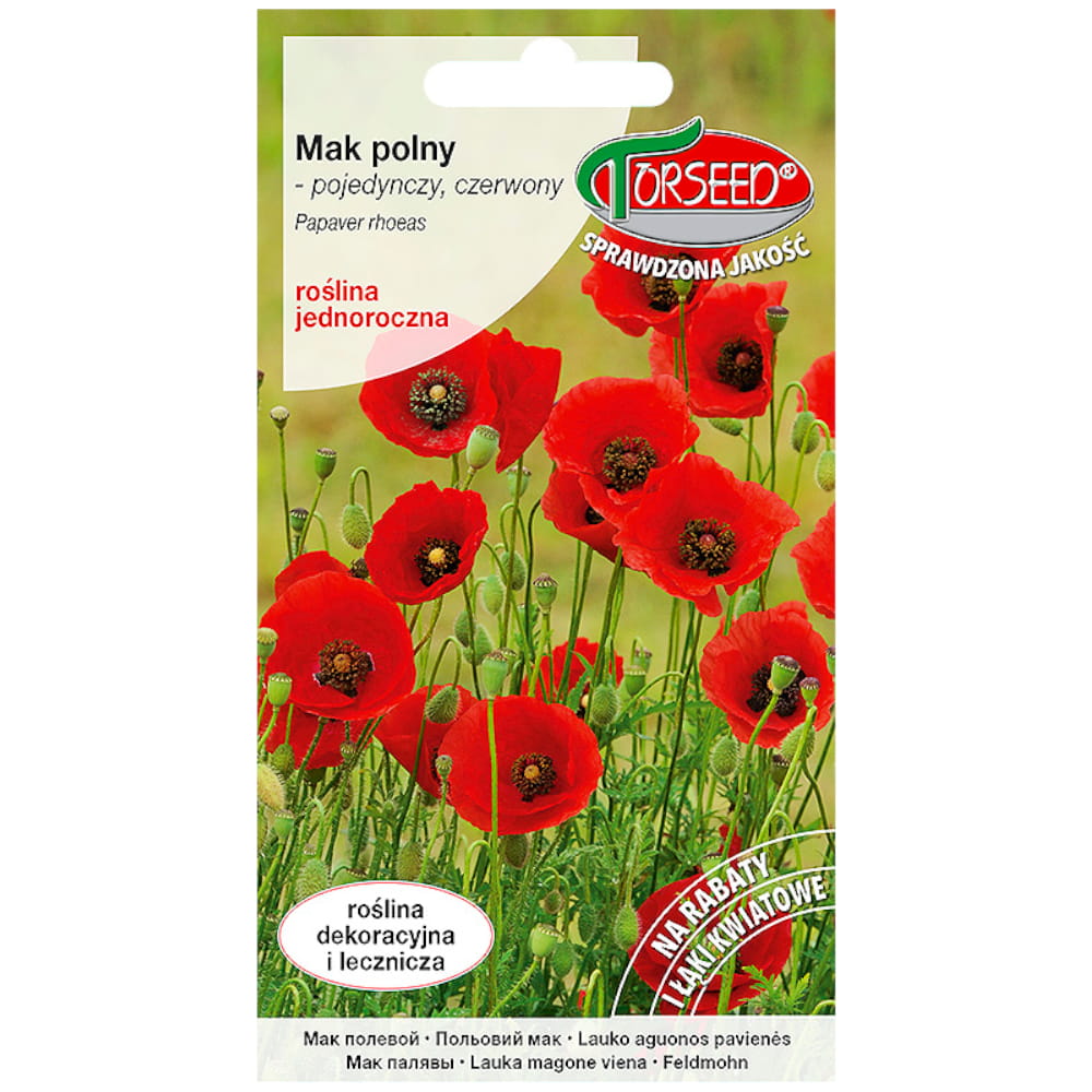 Single Red Field Poppy, Fresh Vegetable Seeds PREMIUM 0.5g