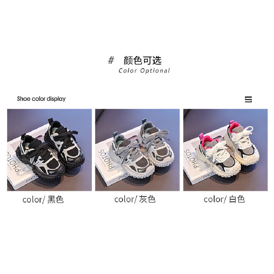 Girls' Color-blocked Sneakers for Small, Medium, and Large children2026New Autumn Mesh Children's Running Shoes Boys' Casual Shoes