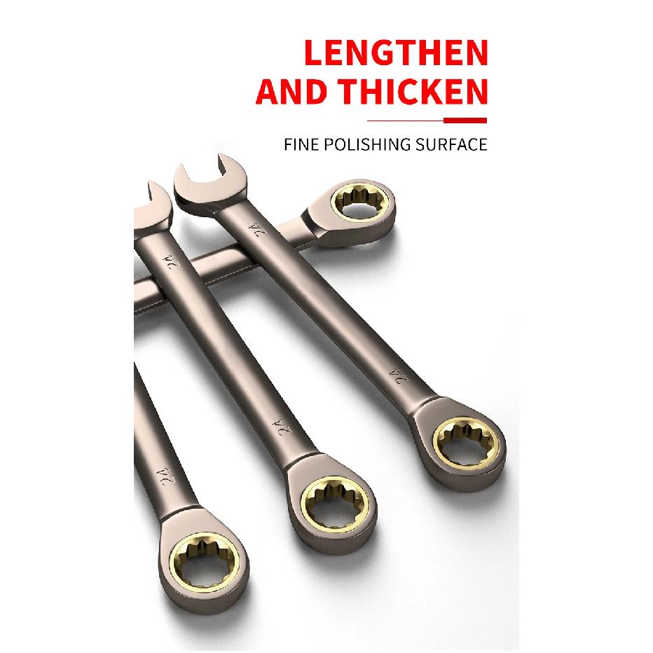 12 stücke/6 stücke Dual-use-Ratsche Kopf Schnell Wrench Set Hardware Werkzeuge 72 Zähne Großhandel 180 Grad Rotation
