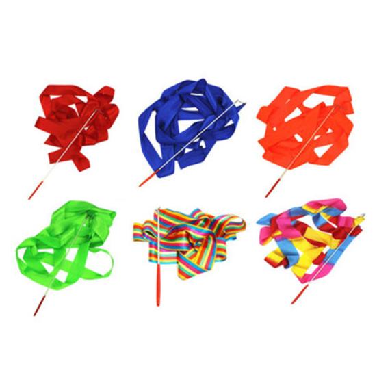 4m Gymnastics Rhythmic Dancing Ballet Ribbon Streamer Twirling Rod Wand