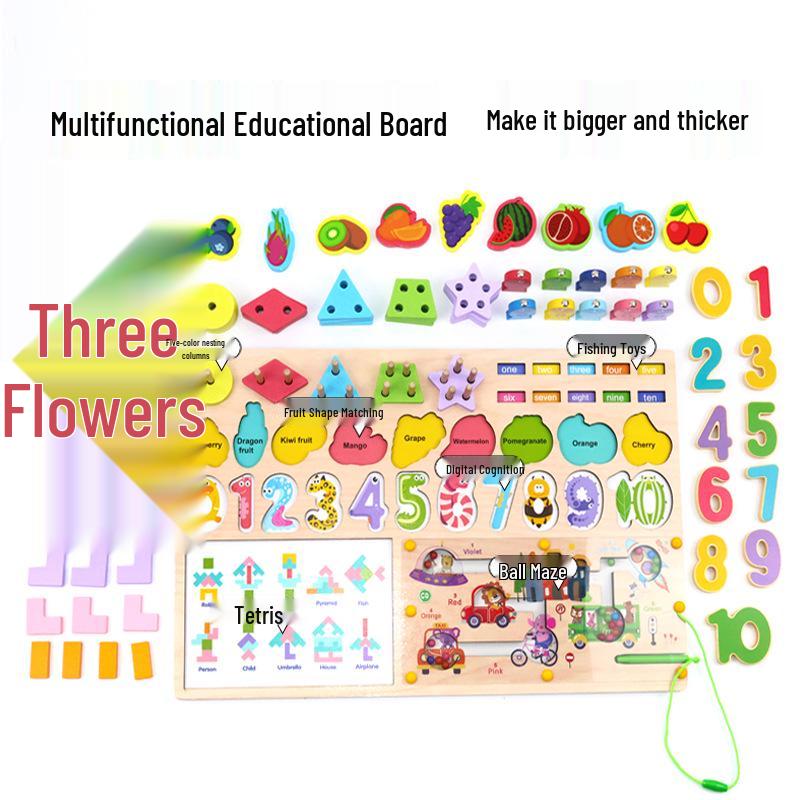 Wooden Magnetic Marble Maze Game for Kids - Educational, Early Learning, Logic Development Toy