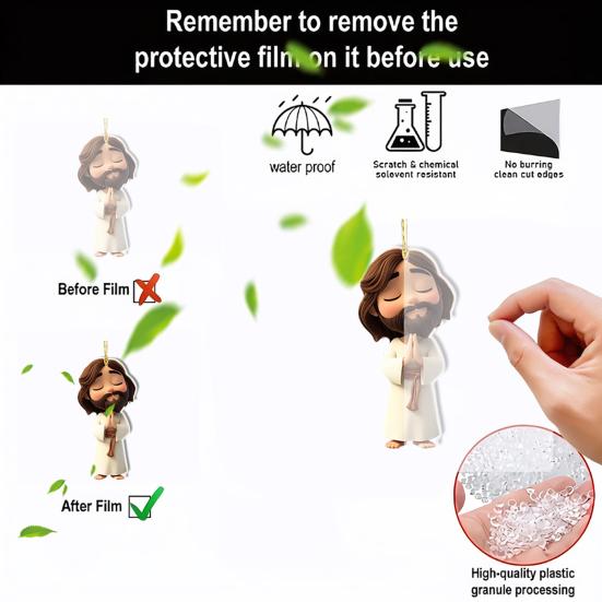 Movie Character Car Charm Cute 2D Acrylic Hanging Ornament Car Backpack Charm Christmas