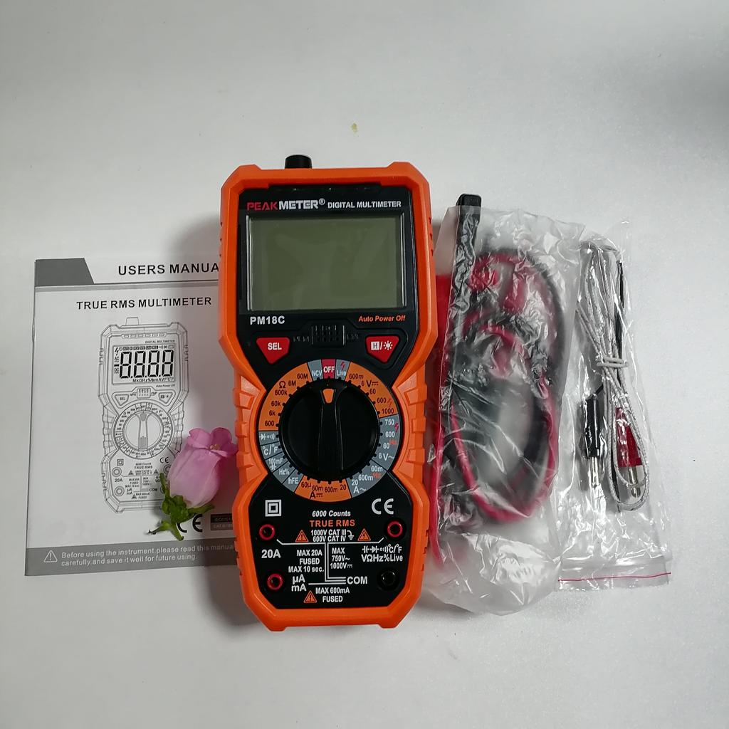 Utility PM18C Handheld High Precision Digital Burn Proof Capacitor Temperature Universal Meter