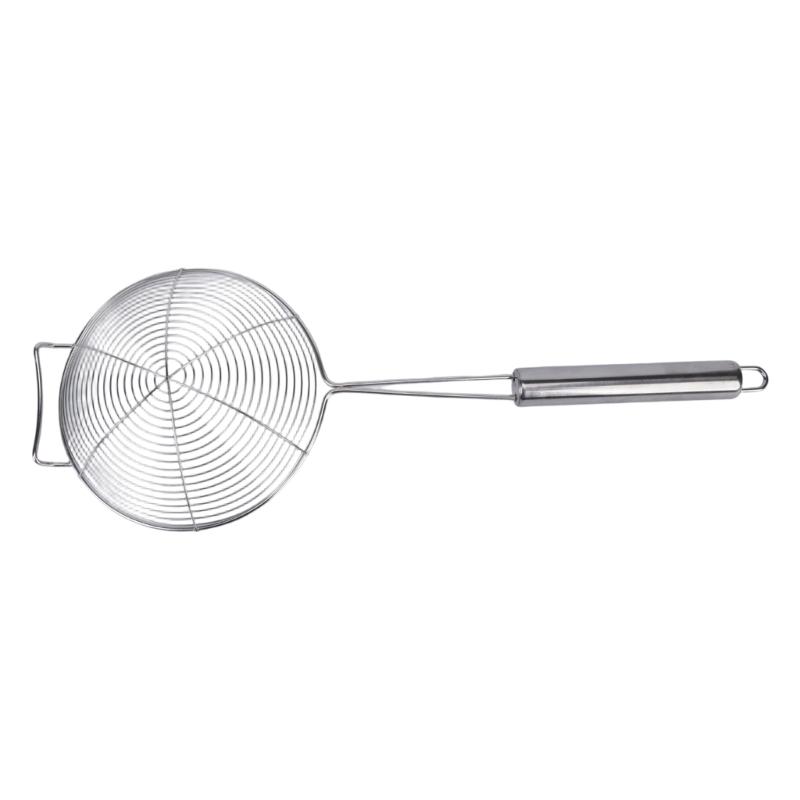 Long Handle Skimmer Spoon Stainless Steels Spiders Wire Strainer Ladle with Hook for Boiling Noodles and Hot Pot Serving in Kitchen Use