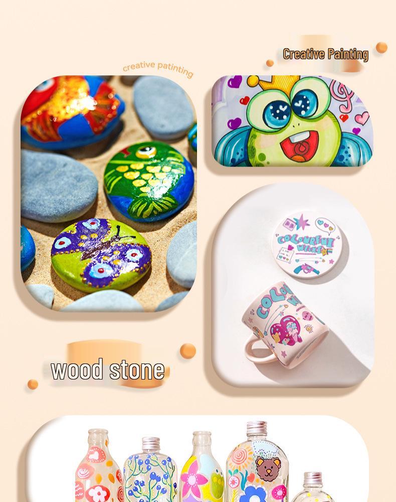 Vodotěsný a nepropíjející akrylový fix s měkkým hrotem pro děti - Vrstvitelná a omyvatelná vodová tužka pro výtvarnou výchovu na základní škole