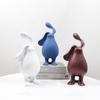 Long-Eared Rabbit Resin Ornament for Modern Decor