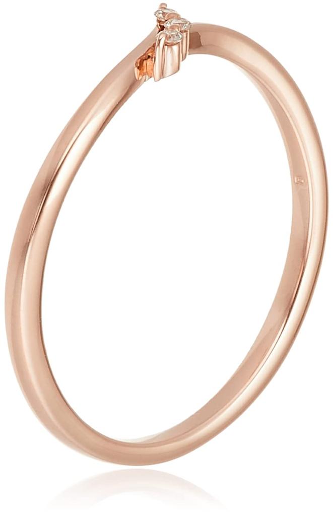 Estelle Official 10K Pink Gold with Size Women's Ring, Diamonds, 9, 0130-2961-0029-0009
