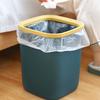 Garbage Container Pressing Ring Square Plastic Large Capacity Simple Design Trash Can for Restroom